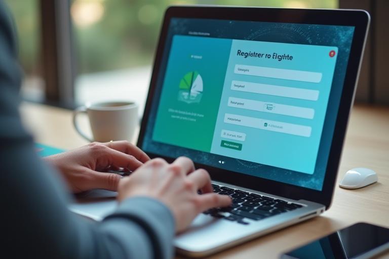Ukázka registrace digitální známky na notebooku